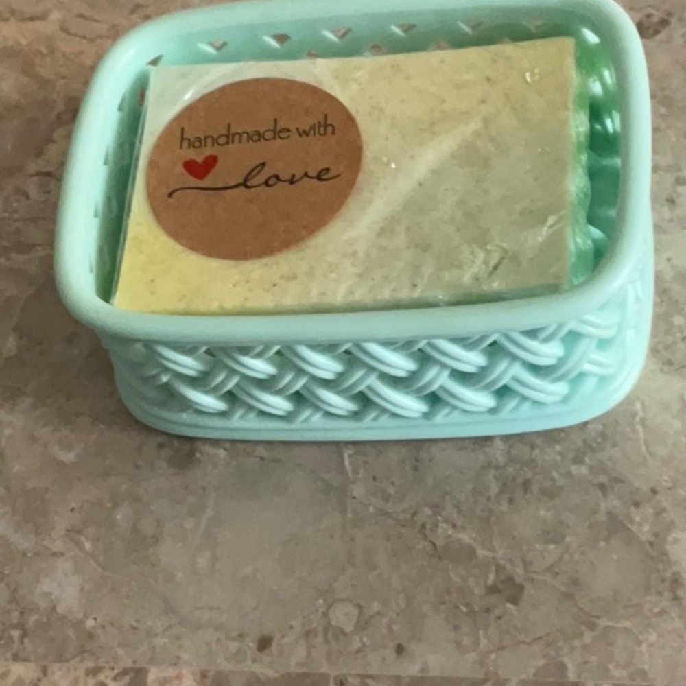 Hand Crafted Organic Oatmeal Soap & Dish